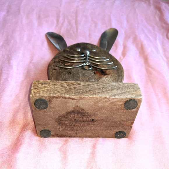 Wooden Home Decor Bunny Statue - Picture 4 of 6